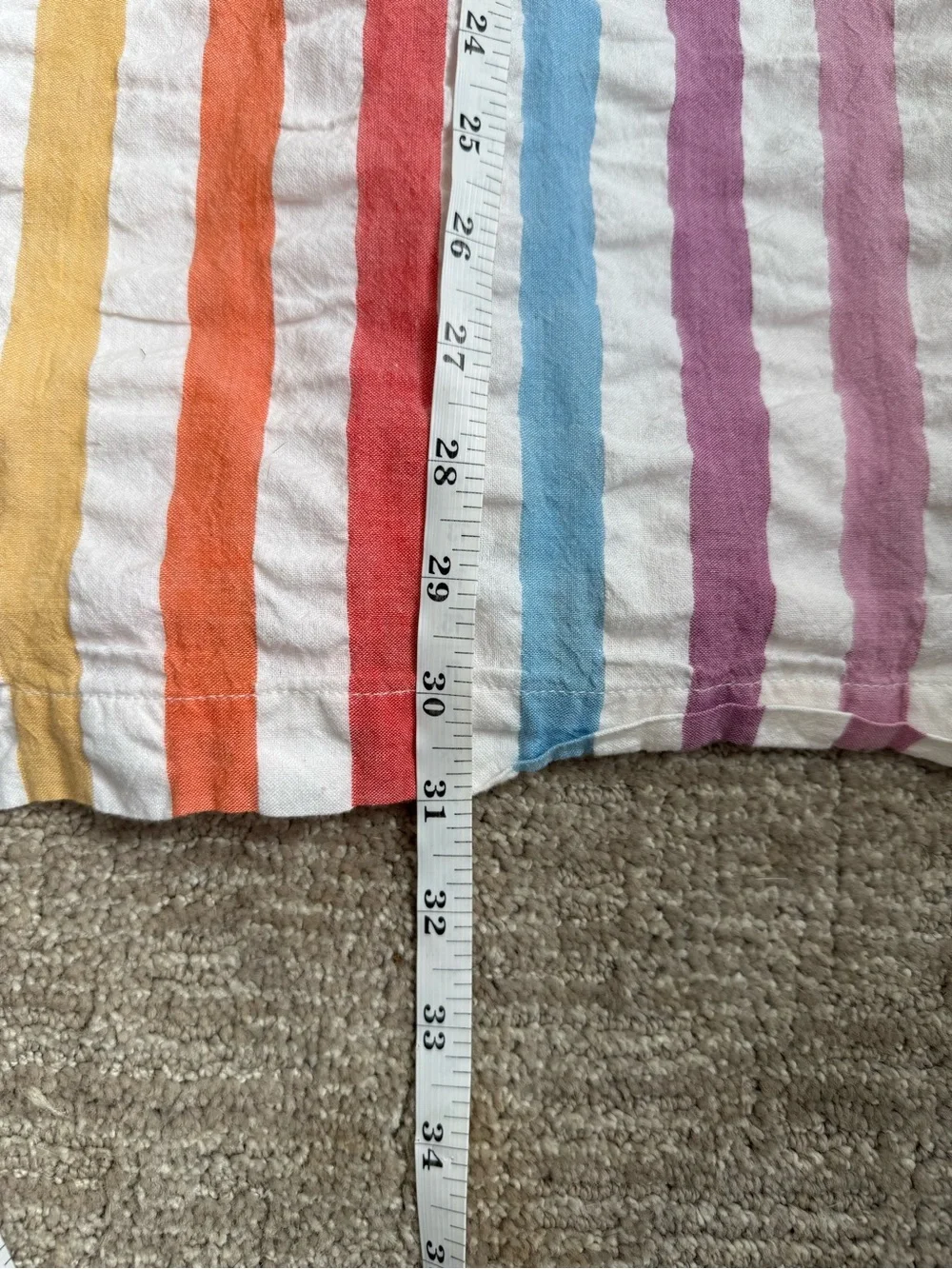 Roller Rabbit Pastel Striped Button Dress in Lavender, Pink, Blue, Yellow, Cream